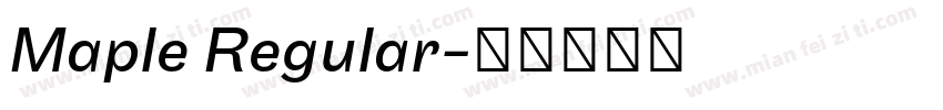 Maple Regular字体转换